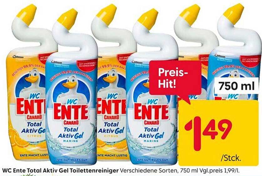 WC Ente Total Aktiv Gel Toilettenreiniger 750 ml