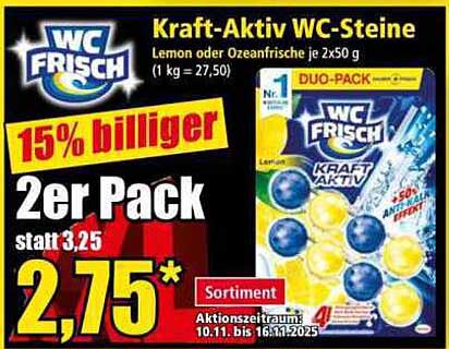 WC Frisch Kraft-Aktiv WC-Steine 2er Pack - jetzt 15% günstiger!