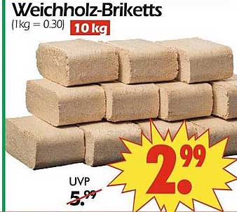 Weichholz-Briketts (10 kg)