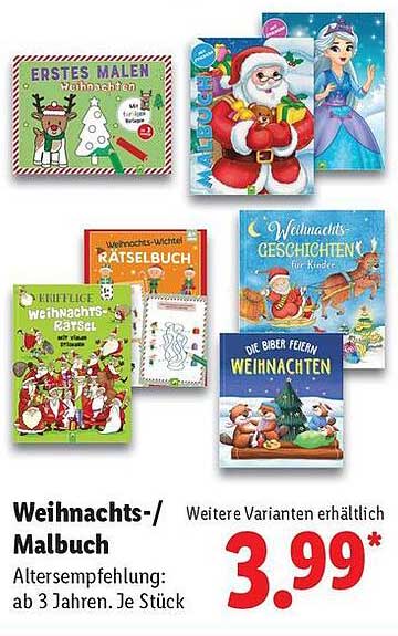 Weihnachts-/Malbuch