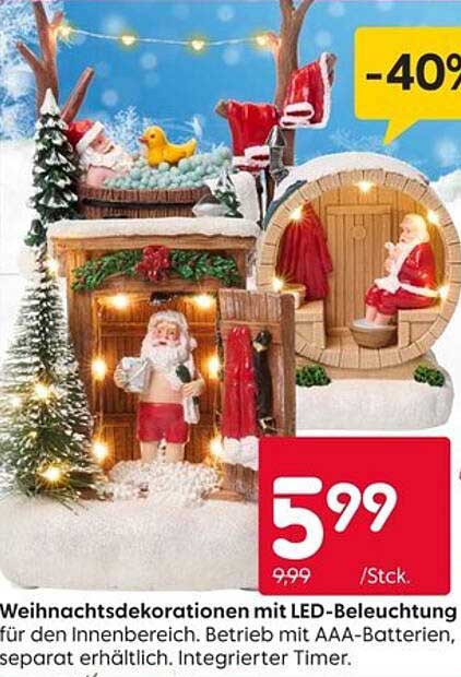 Weihnachtsdekorationen mit LED-Beleuchtung für den Innenbereich