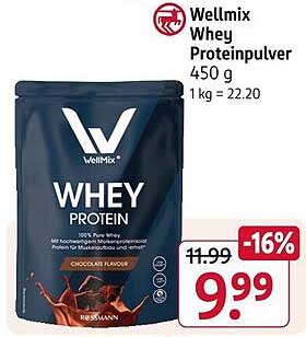 Wellmix Whey Proteinpulver 450 g - Chocolate Flavour