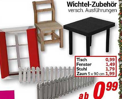 Wichtel-Zubehör in verschiedenen Ausführungen
