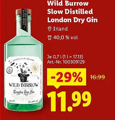 Wild Burrow Slow Distilled London Dry Gin