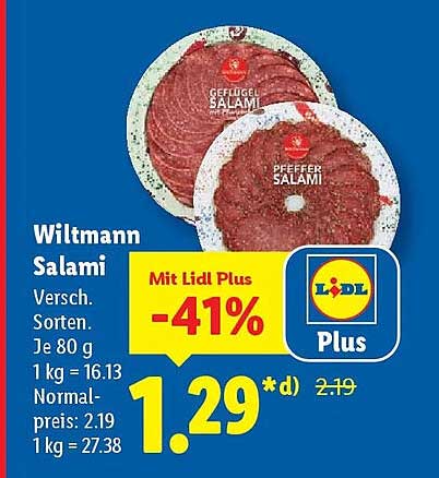 Wiltmann Salami - Verschiedene Sorten (60 g)