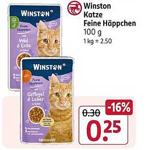 Winston Katze Feine Häppchen 100 g - Wild & Ente und Geflügel & Leber