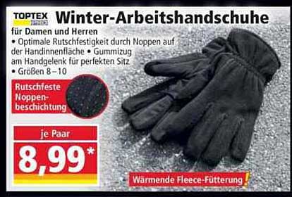Winter-Arbeitshandschuhe für Damen und Herren