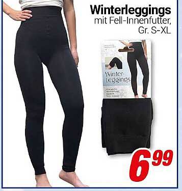 Winterleggings mit Fell-Innenfutter, Gr. S-XL