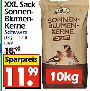 XXL Sack Sonnenblumenkerne Schwarz 10kg