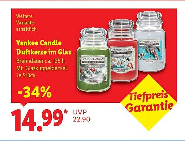 Yankee Candle Duftkerze im Glas