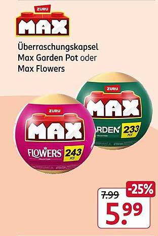 ZURU MAX Überraschungskapsel Max Garden Pot oder Max Flowers
