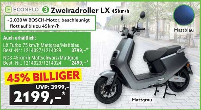 Zweiradroller LX 45 km/h von Econelo
