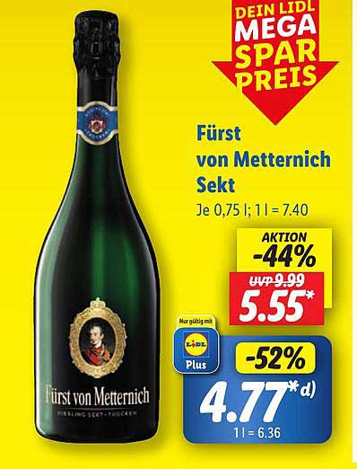Fabelhafte Fürst Von Metternich Sekt Angebot Nächste Woche Ebenbild