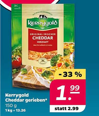 Kerrygold Cheddar gerieben*
