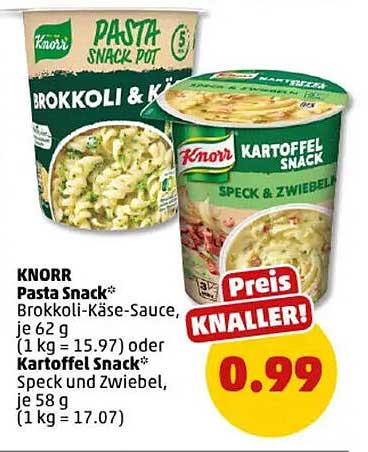 Faszinierend Knorr Pasta Snack Angebot Ebenbild