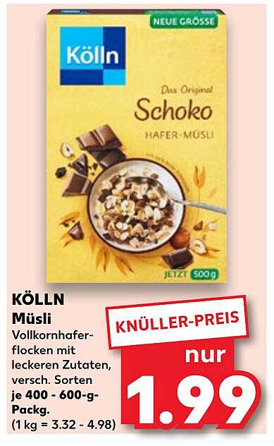 KÖLLN Schoko Hafer-Müsli