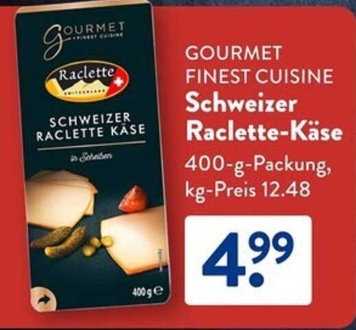 Schweizer Raclette-Käse Angebot bei Aldi Süd - ProspektGuru.de