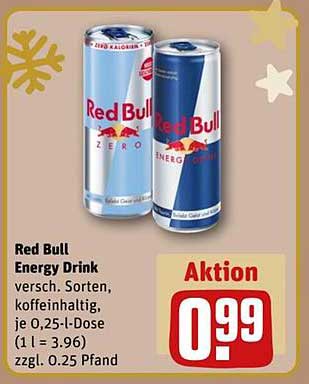 Red Bull Energy Drink – verschiedene Sorten