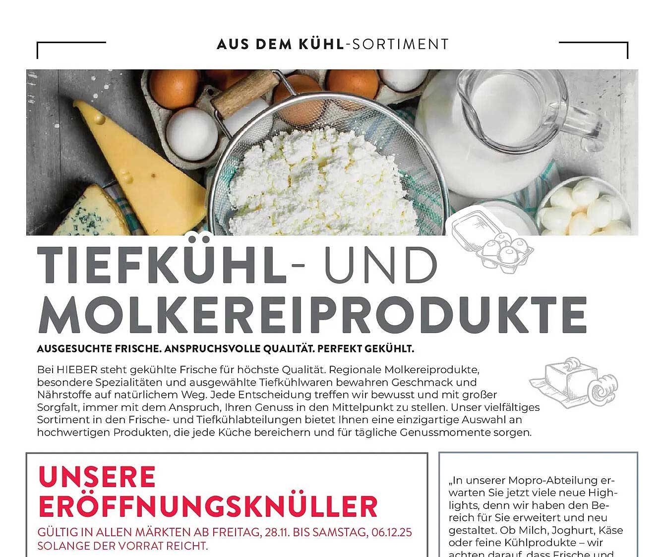 Tiefkühl- und Molkereiprodukte