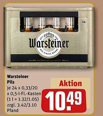 Warsteiner Pils Kasten 24 x 0,33l