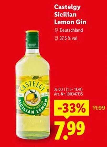 Castelgy Sicilian Lemon Gin