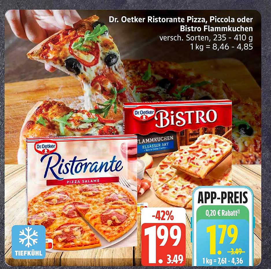 Dr. Oetker Ristorante Pizza, Piccola oder Bistro Flammkuchen