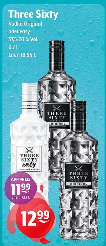 Spannende Three Sixty Vodka Angebote Bilder