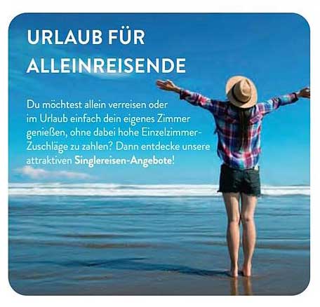 URLAUB FÜR ALLEINREISENDE