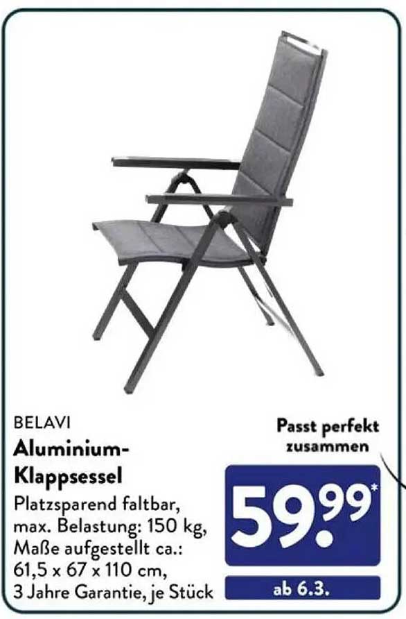 Belavi Aluminium-Klappsesssel