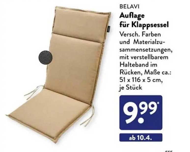 BELAVI Auflage für Klappsessel