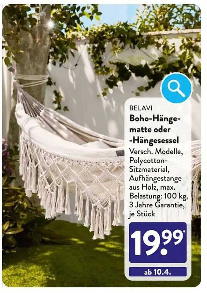 Boho-Hängematte oder -Hängesessel