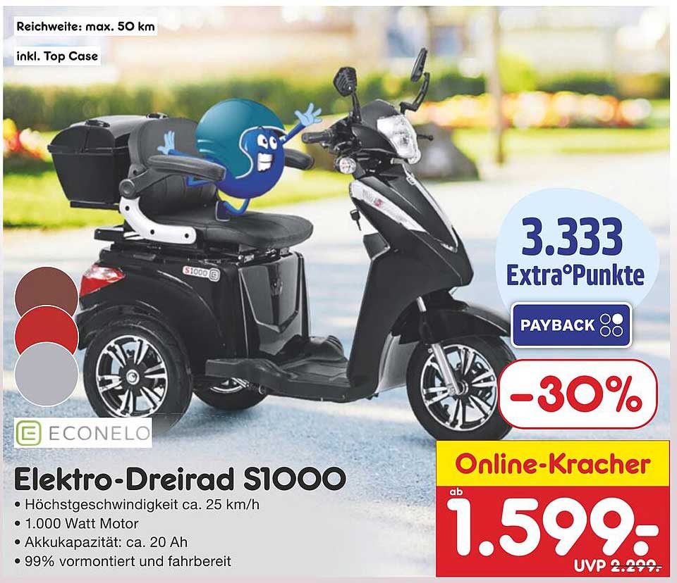 Verwunderlich Elektro Dreirad Fr Senioren Netto Fotos