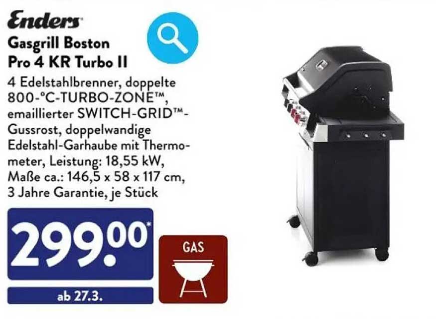 Enders Gasgrill Boston Pro 4 KR Turbo II
