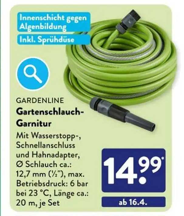 GARDENLINE Gartenschlauch-Garnitur