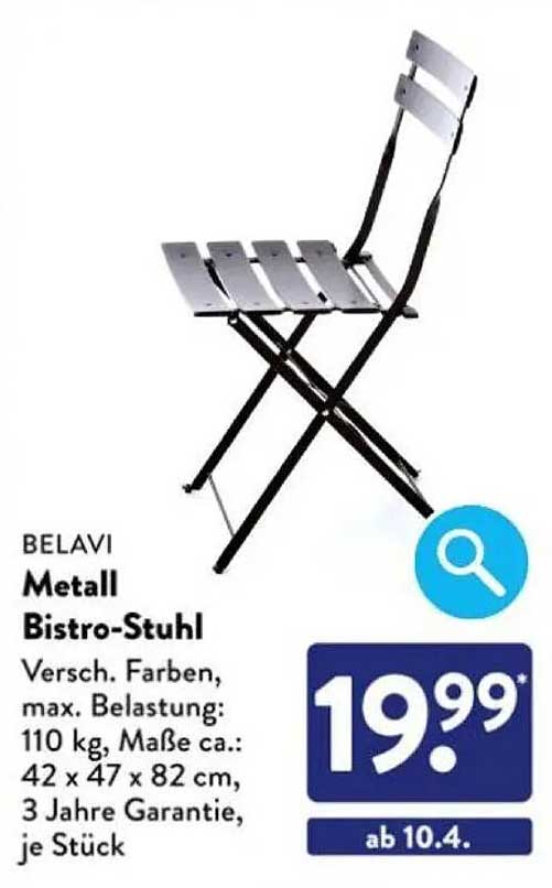 Metall Bistro-Stuhl