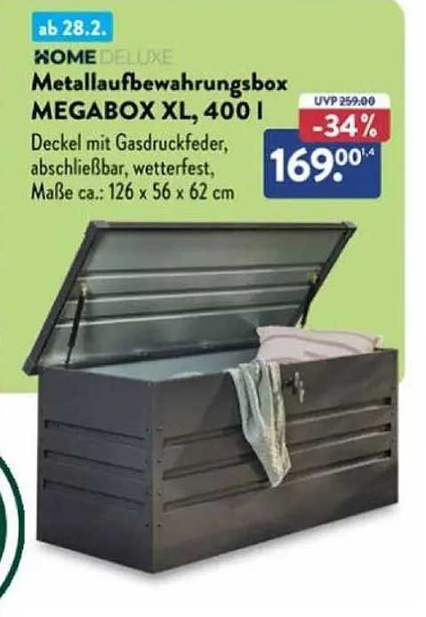 Metallaufbewahrungsbox MEGABOX XL, 400 I