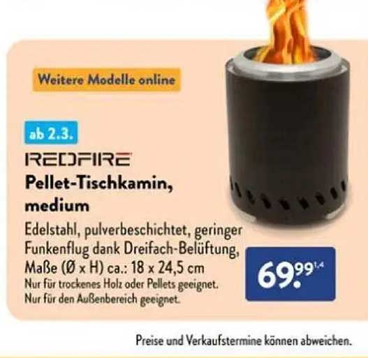 REDFIRE Pellet-Tischkamin, medium