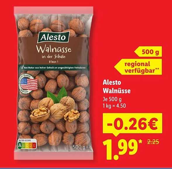 Alesto Walnüsse in der Schale