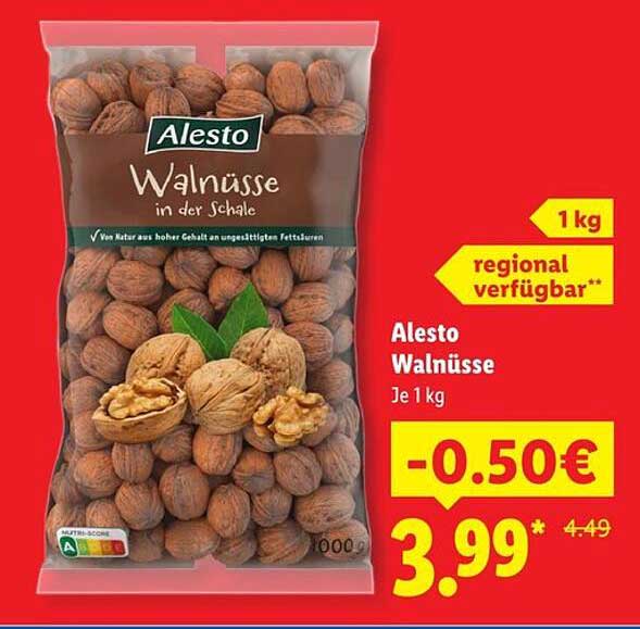 Alesto Walnüsse in der Schale Je 1 kg