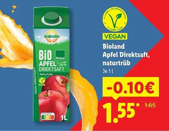 Bioland Apfel Direktsaft, naturtrüb