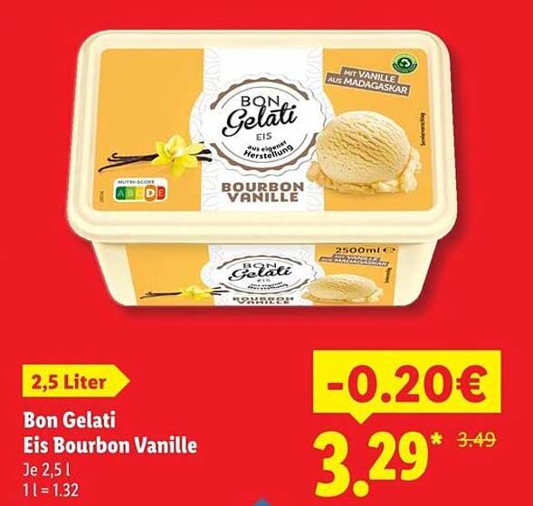 Bon Gelati Eis Bourbon Vanille