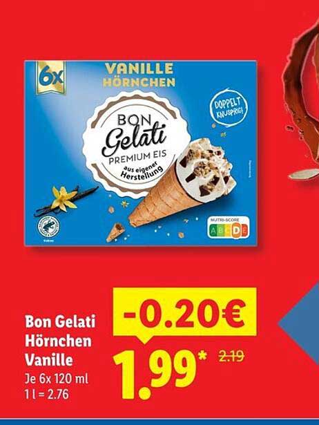 Bon Gelati Hörnchen Vanille