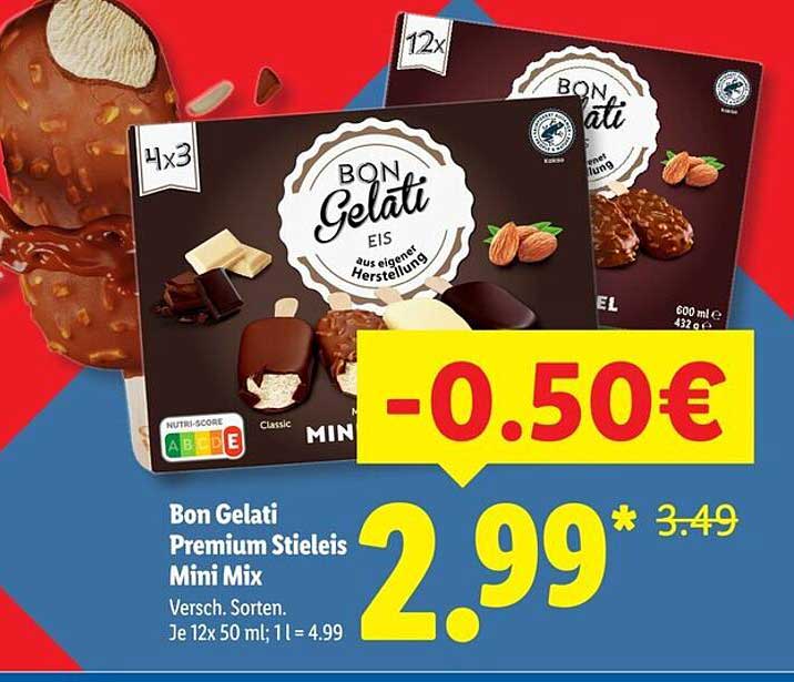 Bon Gelati Premium Stieleis Mini Mix