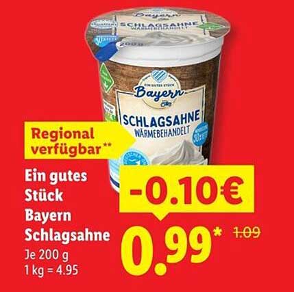 Ein gutes Stück Bayern Schlagahne