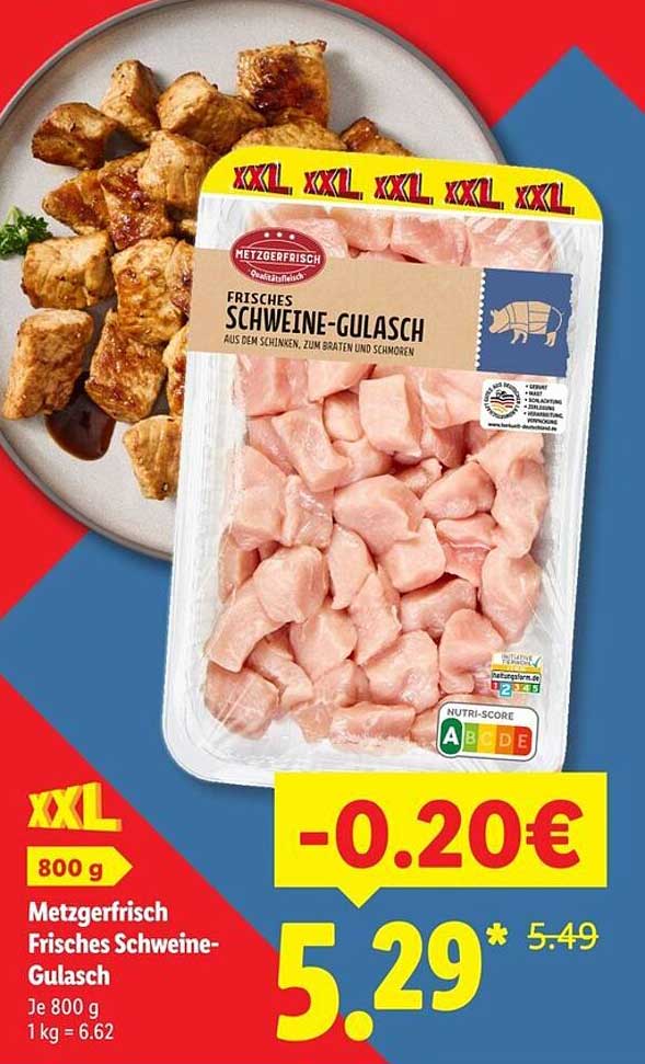 Frisches Schweine-Gulasch