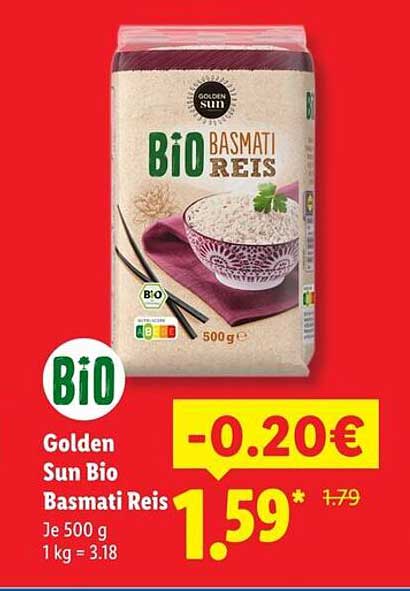 Golden Sun Bio Basmati Reis