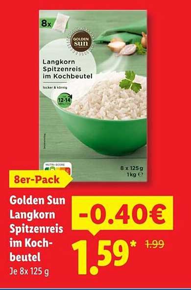 Golden Sun Langkorn Spitzenreis im Kochbeutel