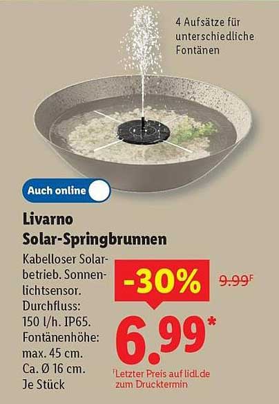 Schne Solar Springbrunnen Lidl Bilder