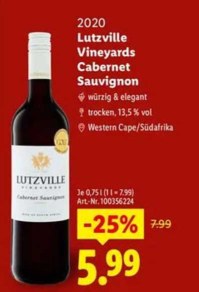 Lutzville Vineyards Cabernet Sauvignon