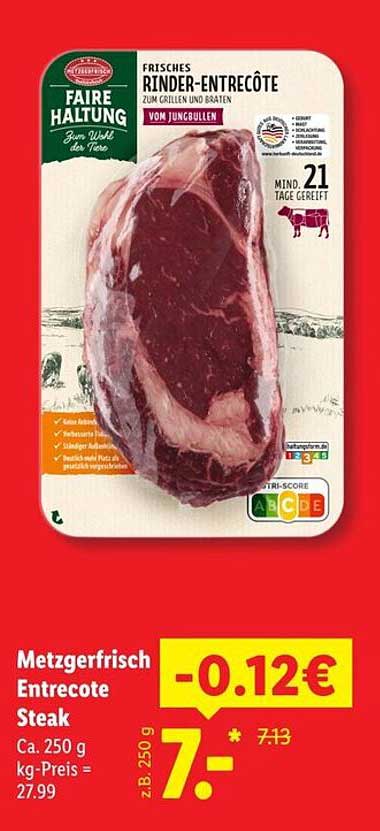 Metzgerfrisch Entrecôte Steak